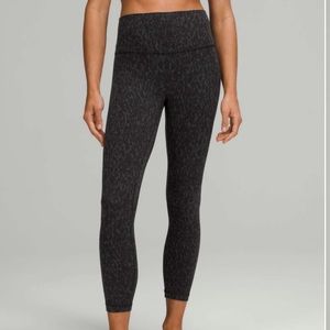 Lululemon Align 25” (Worn Once) Leopard Camo Deep Coal Multi Black (Size 4)